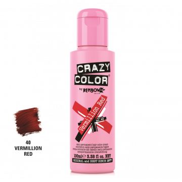 Crazy Color Vopsea semipermanenta 40 Vermillion Red 100ml