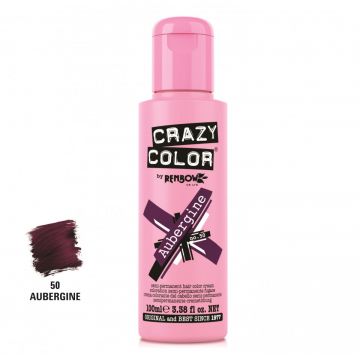 Crazy Color Vopsea semipermanenta 50 Aubergine 100ml