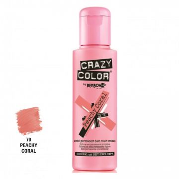 Crazy Color Vopsea semipermanenta 70 Peachy Coral 100ml