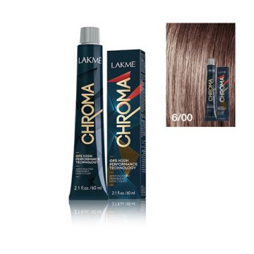 Lakme Chroma vopsea de par permanenta fara amoniac blond inchis natural 6/00 60ml