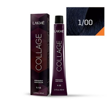 Lakme Collage Vopsea de par permanenta 1/00 negru 60ml