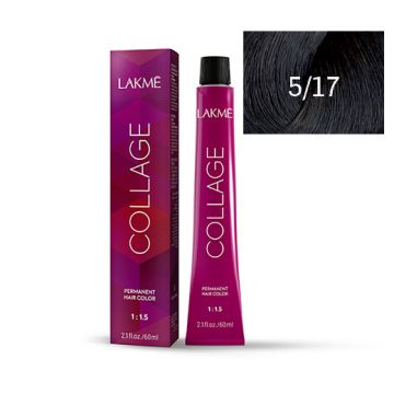 Lakme Collage Vopsea de par permanenta 5/17 saten deschis cenusiu rece 60ml