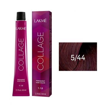 Lakme Collage Vopsea de par permanenta 5/44 saten deschis cupru 60ml