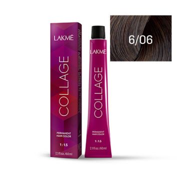 Lakme Collage Vopsea de par permanenta 6/06 blond inchis natural cald 60ml