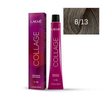 Lakme Collage Vopsea de par permanenta 6/13 blond inchis auriu cenusiu 60ml