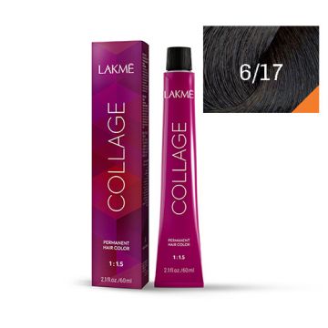 Lakme Collage Vopsea de par permanenta 6/17 blond inchis cenusiu rece 60ml