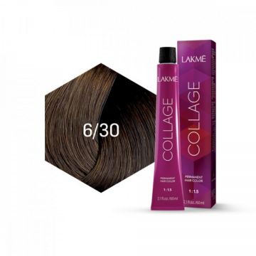 Lakme Collage Vopsea de par permanenta 6/30 blond inchis auriu 60ml