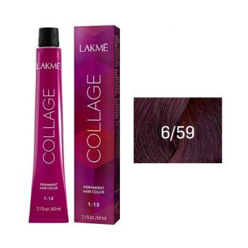 Lakme Collage Vopsea de par permanenta 6/59 blond inchis mahon rosu 60ml