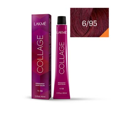 Lakme Collage Vopsea de par permanenta 6/95 blond inchis rosu mahon 60ml