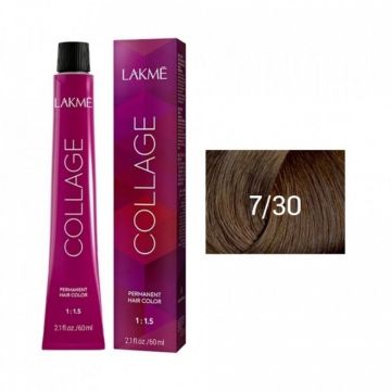 Lakme Collage Vopsea de par permanenta 7/30 blond mediu auriu 60ml