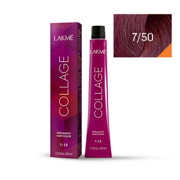 Lakme Collage Vopsea de par permanenta 7/50 blond mediu mahon 60ml