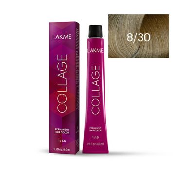 Lakme Collage Vopsea de par permanenta 8/30 blond deschis auriu 60ml