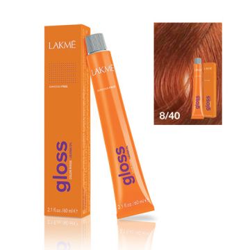 Lakme Gloss Vopsea de par demipermanenta fara amoniac blond deschis cupru 8/40 60ml