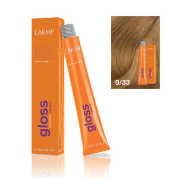 Lakme Gloss Vopsea de par demipermanenta fara amoniac blond foarte deschis auriu auriu 9/33 60ml