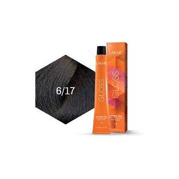 Lakme Gloss Vopsea de par demipermanenta fara amoniac blond inchis cenusiu rece 6/17 60ml