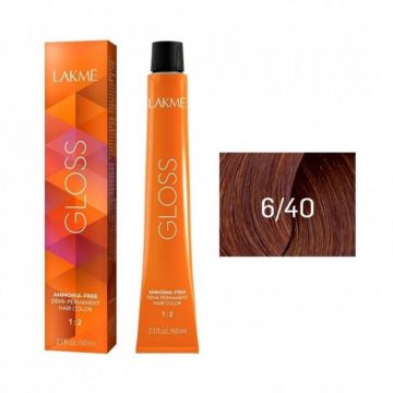 Lakme Gloss Vopsea de par demipermanenta fara amoniac blond inchis cupru 6/40 60ml