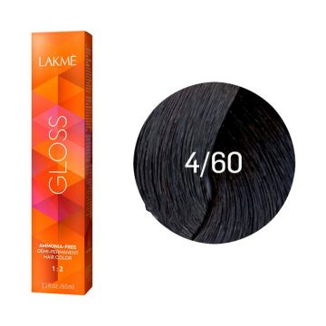 Lakme Gloss Vopsea de par demipermanenta fara amoniac castaniu natural inchis 4/60 60ml