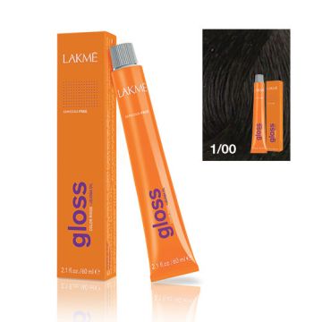 Lakme Gloss Vopsea de par demipermanenta fara amoniac negru 1/00 60ml