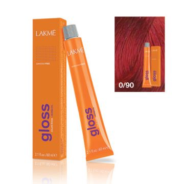 Lakme Gloss Vopsea de par demipermanenta fara amoniac rosu 0/90 60ml