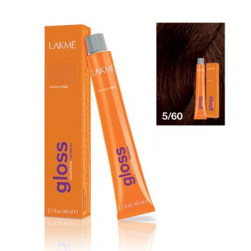 Lakme Gloss Vopsea de par demipermanenta fara amoniac saten deschis castaniu 5/60 60ml