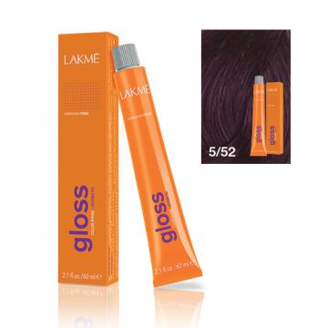 Lakme Gloss Vopsea de par demipermanenta fara amoniac saten deschis mahon violet 5/52 60ml