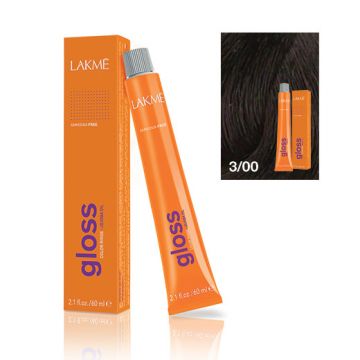 Lakme Gloss Vopsea de par demipermanenta fara amoniac saten inchis 3/00 60ml