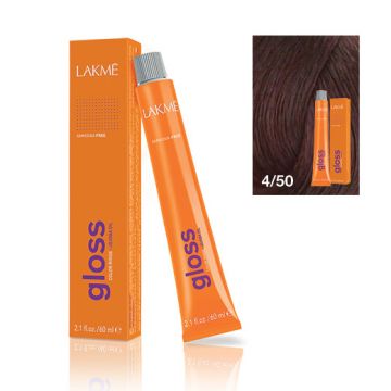 Lakme Gloss Vopsea de par demipermanenta fara amoniac saten mediu mahon 4/50 60ml