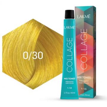 Lakme Vopsea profesionala permanenta pentru par 0/30 galben Collage Mix Tone 60ml