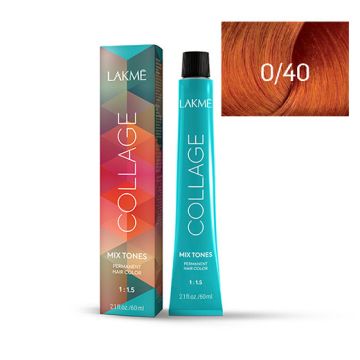 Lakme Vopsea profesionala permanenta pentru par 0/40 portocaliu Collage Mix Tone 60ml