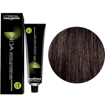 Vopsea de Par Demi-permanenta L'Oreal Professionnel Inoa 5.0 Light Brown Deep Cover, 60 ml