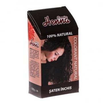 Colorant pentru par Sonia Henna saten inchis 100 g