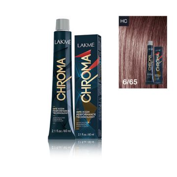 Lakme Chroma Vopsea de par permanenta fara amoniac blond inchis castaniu mahon 6/65 60ml