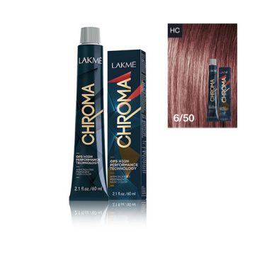 Lakme Chroma Vopsea de par permanenta fara amoniac blond inchis mahon 6/50 60ml