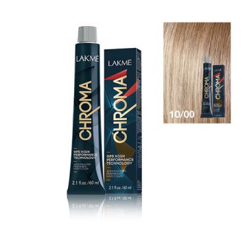 Lakme Chroma Vopsea de par permanenta fara amoniac blond platinat 10/00 60ml