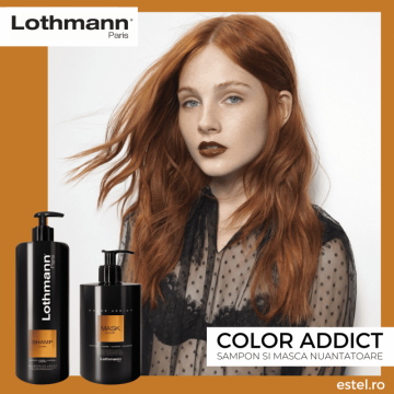 Sampon nuantator pentru par nuante aramii Copper Addict Lothmann, 500 ml