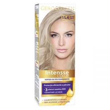 Vopsea de Par Permanenta Intensse Color, Nuanta Nr. 15.4 Blond Perla, Gerocossen, 50 ml