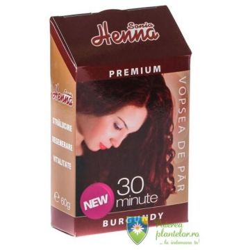 Vopsea par henna Burgundy Premium 60 gr