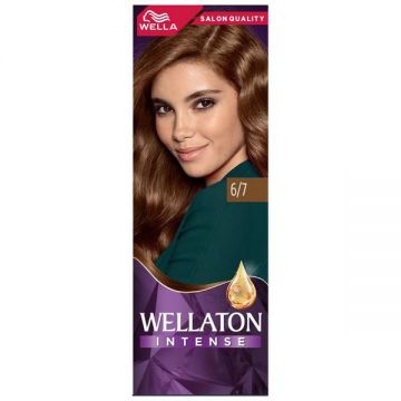 Vopsea Permanenta cu Ulei de Argan - Wella Wellaton Intense, nuanta 6/7 Ciocolatiu Magnetic, 110 ml