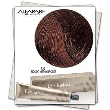 Alfaparf Milano Evolution of the Color Vopsea Permanenta (Concentratie: Vopsea permanenta, Gramaj: 60 ml, Culoare vopsea: 7.45 Biondo Medio Bronze)