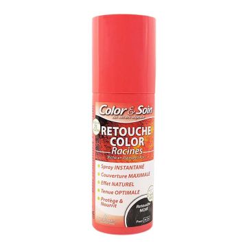 Spray pentru retusarea culorii radacinilor COLOR & SOIN (Gramaj: 75 ml, Culoare produse: Saten inchis)