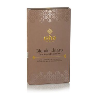 Vopsea de par naturala blond deschis, 100g, Isha