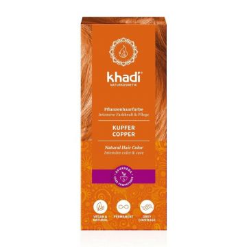 Vopsea de par naturala Cupru, 100 gr, Khadi