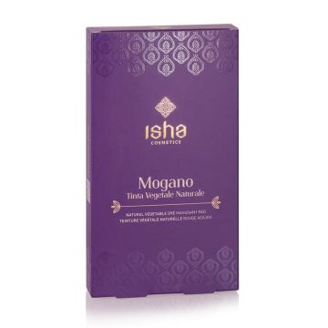 Vopsea de par naturala rosu mahon 100g, Isha