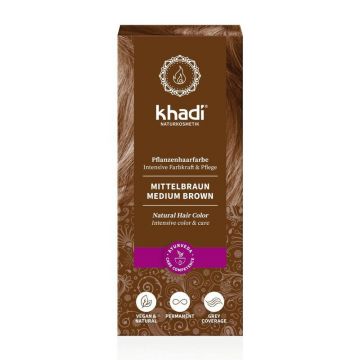 Vopsea de par naturala Saten Mediu - Khadi, 100gr