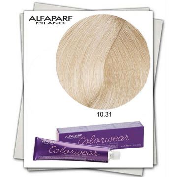 Vopsea Fara Amoniac Alfaparf Milano Color Wear (Concentratie: Vopsea permanenta, Gramaj: 60 ml, Culoare vopsea: 10.31 Biondo Extrachiaro Dorato Cenere)