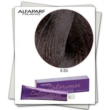 Vopsea Fara Amoniac Alfaparf Milano Color Wear (Concentratie: Vopsea permanenta, Gramaj: 60 ml, Culoare vopsea: 5.53 Castano Chiaro Mogano Dorato)