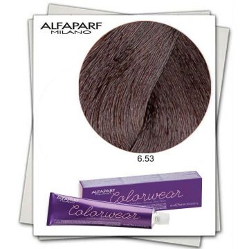 Vopsea Fara Amoniac Alfaparf Milano Color Wear (Concentratie: Vopsea permanenta, Gramaj: 60 ml, Culoare vopsea: 6.53 Biondo Scuro Mogano Dorato)