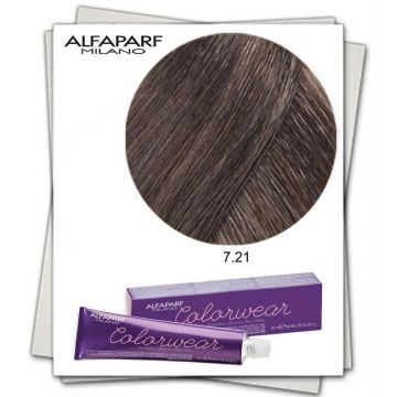 Vopsea Fara Amoniac Alfaparf Milano Color Wear (Concentratie: Vopsea permanenta, Gramaj: 60 ml, Culoare vopsea: 7.21 Biondo Medio Irise Cenere)