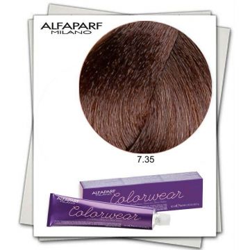 Vopsea Fara Amoniac Alfaparf Milano Color Wear (Concentratie: Vopsea permanenta, Gramaj: 60 ml, Culoare vopsea: 7.35 Biondo Medio Dorato Mogano)