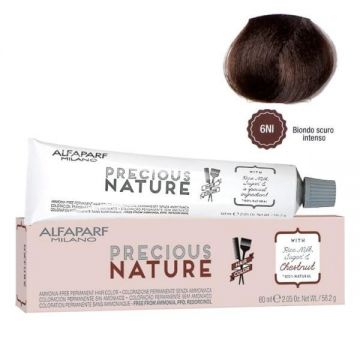 Vopsea Permanenta Fara Amoniac Alfaparf Milano Precious Nature (Concentratie: Vopsea permanenta, Gramaj: 60 ml, Culoare vopsea: 6 NI Biondo Scuro Intenso)